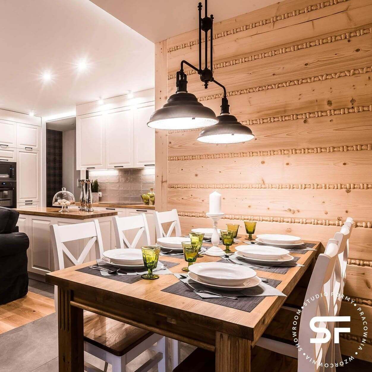 st&oacute;ł drewniane na 8 os&oacute;b